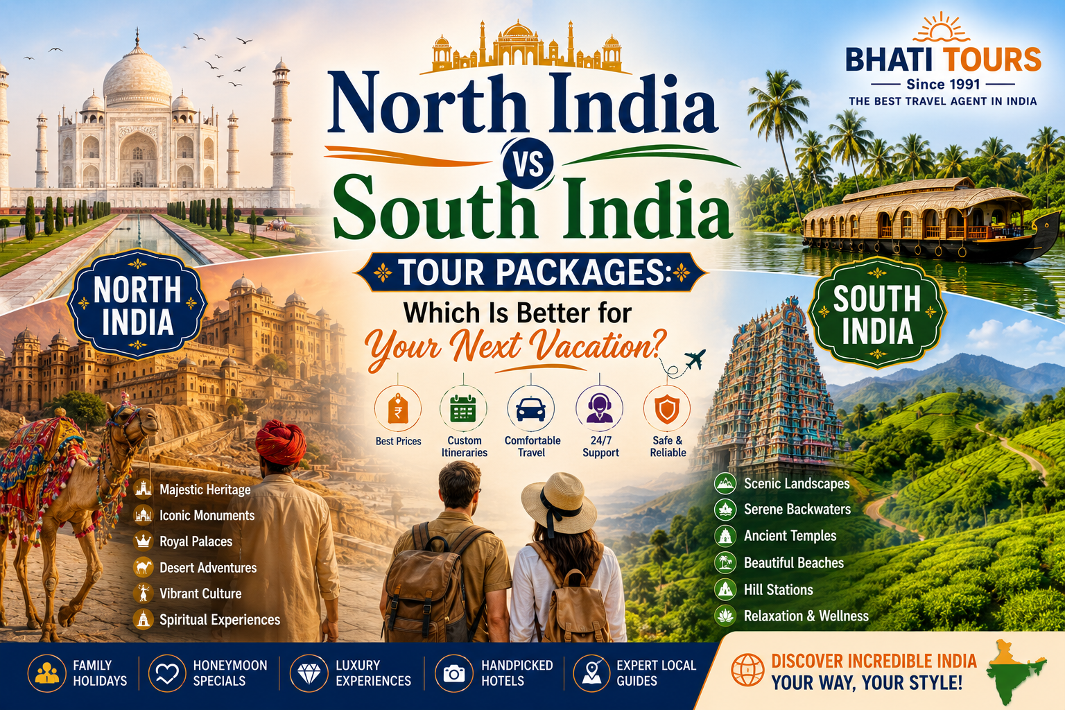 North India vs South India Tour Packages